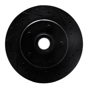 Chevrolet ASTRO Brake Rotor (1) - Front Right - R1 Concepts - Drilled & Slotted - Black - `90-`02